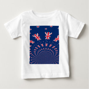 Beautiful New Zealand Flag Art Print Design Baby T-Shirt