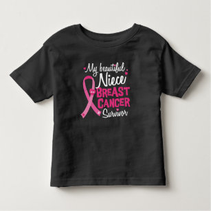 Beautiful Niece Breast Cancer Survivor Aunt Uncle Toddler T-Shirt