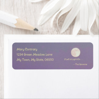 BEAUTIFUL NIGHT, FULL MOON RETURN ADDRESS LABEL