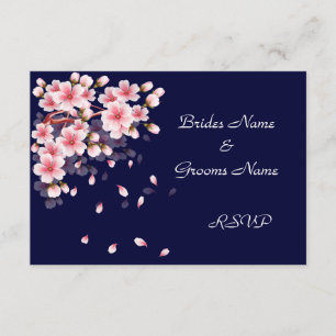 Beautiful Night Sakura RSVP cards