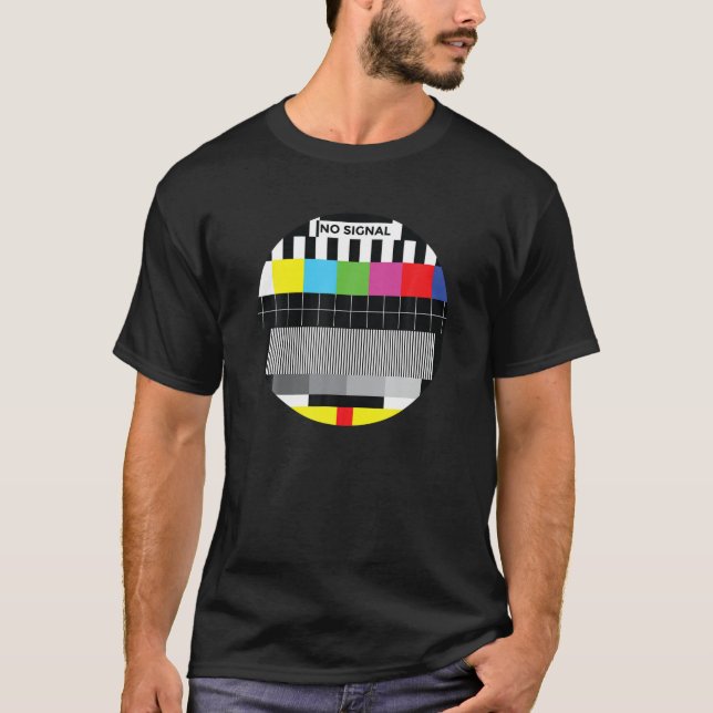 Beautiful No Signal TV Colourful Test Pattern Clas T-Shirt (Front)