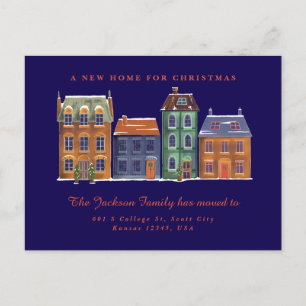 Beautiful Nordic Town View Snowy Scenery Postcard