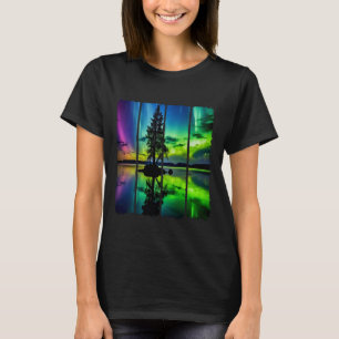 Beautiful Northern Lights Aurora Borealis Night Li T-Shirt