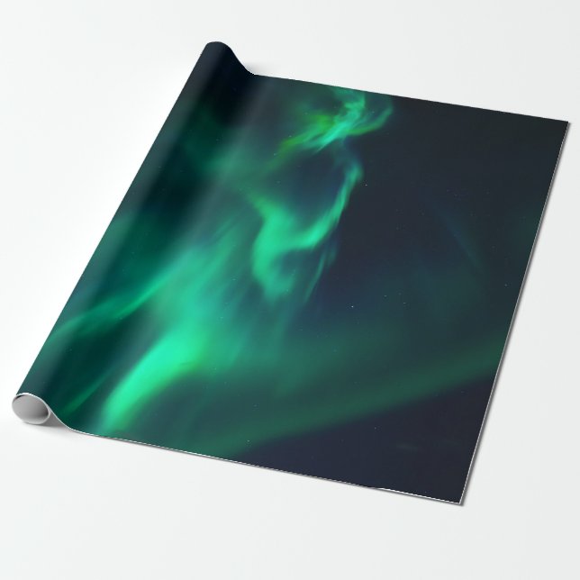 Beautiful Northern Lights Wrapping Paper (Unrolled)