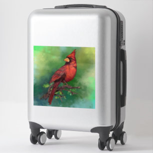 Beautiful Northern Red Cardinal Bird Painting Art 
