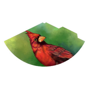 Beautiful Northern Red Cardinal Bird Painting Art Party Hat