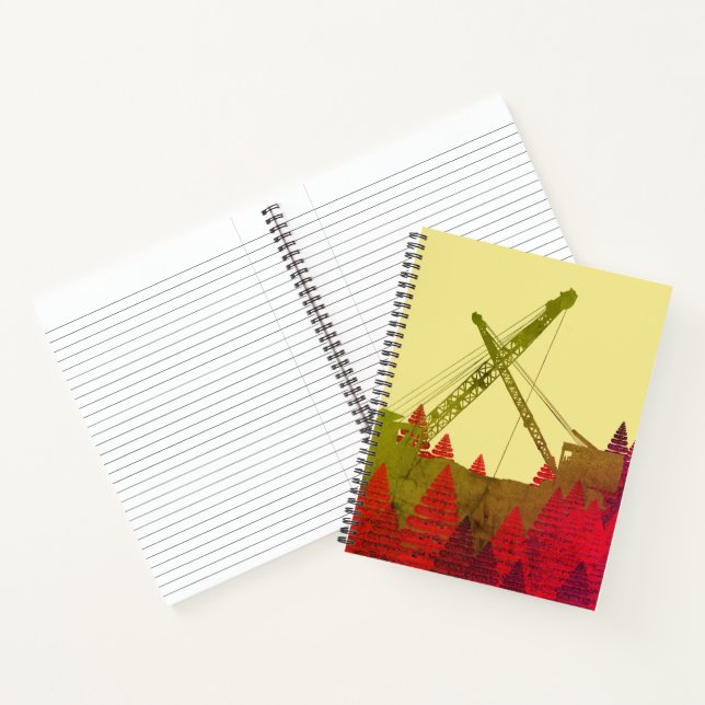 Beautiful Northwest Crane Operating Engineer Art Notebook (Inside)