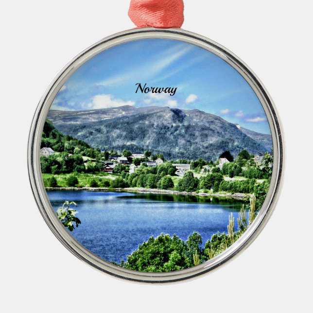 Beautiful Norway Metal Tree Decoration (Front)
