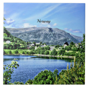 Beautiful Norway, scenic photograph, Ceramic Tile