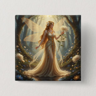 Beautiful November Topaz Fairy 15 Cm Square Badge