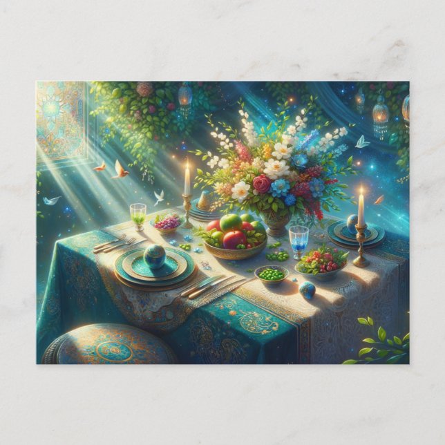 Beautiful Nowruz Table Postcard (Front)