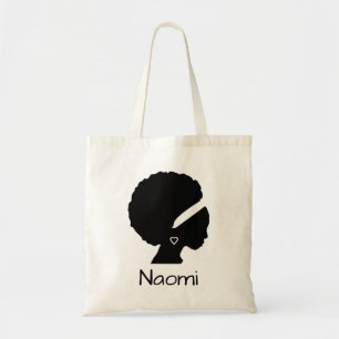 Beautiful Nubian Woman with Afro Tote Bag