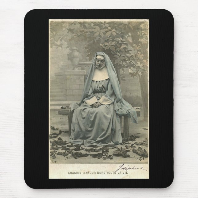 beautiful nun mouse pad (Front)