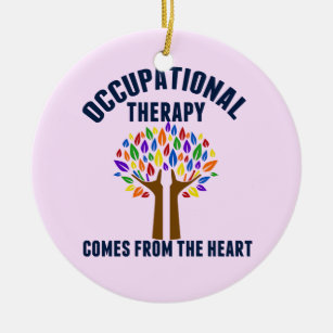 Beautiful Occupational Therapy Tree Quote Ceramic Tree Decoration