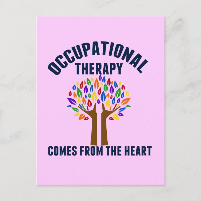 Beautiful Occupational Therapy Tree Quote Postcard (Front)
