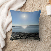 Beautiful Ocean Blue Scenic Throw Pillow