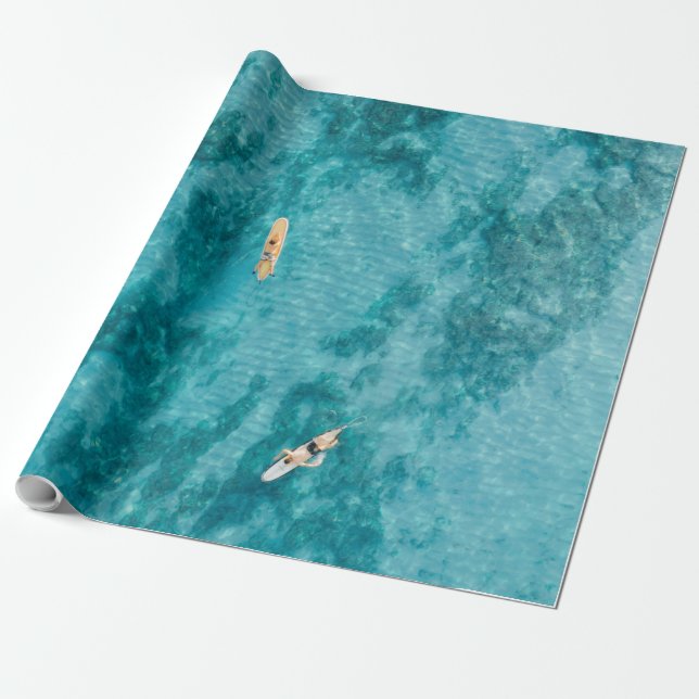 Beautiful Ocean Creatures Wrapping Paper (Unrolled)