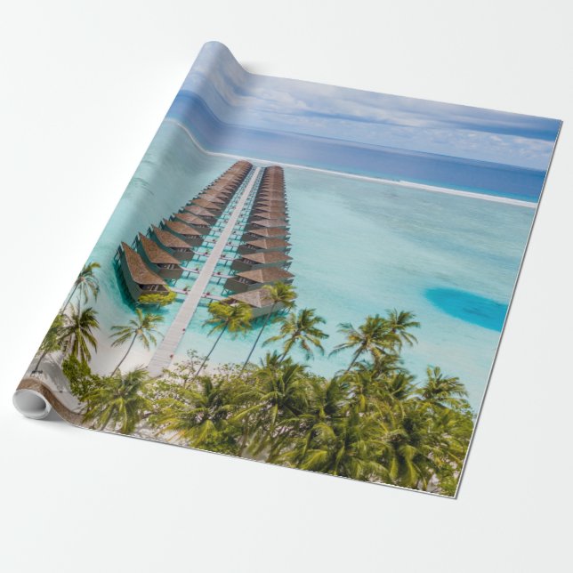 Beautiful Ocean Creatures Wrapping Paper (Unrolled)