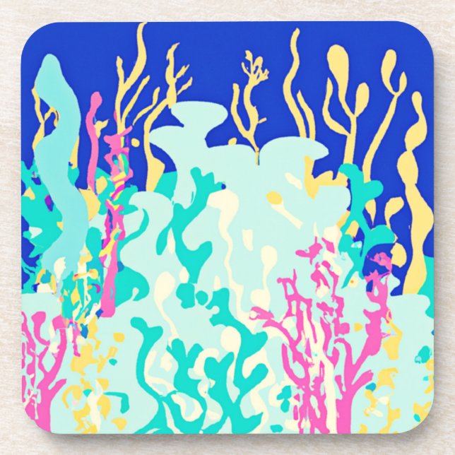 Beautiful Ocean Patterns Design. Buy Now Coaster (Front)
