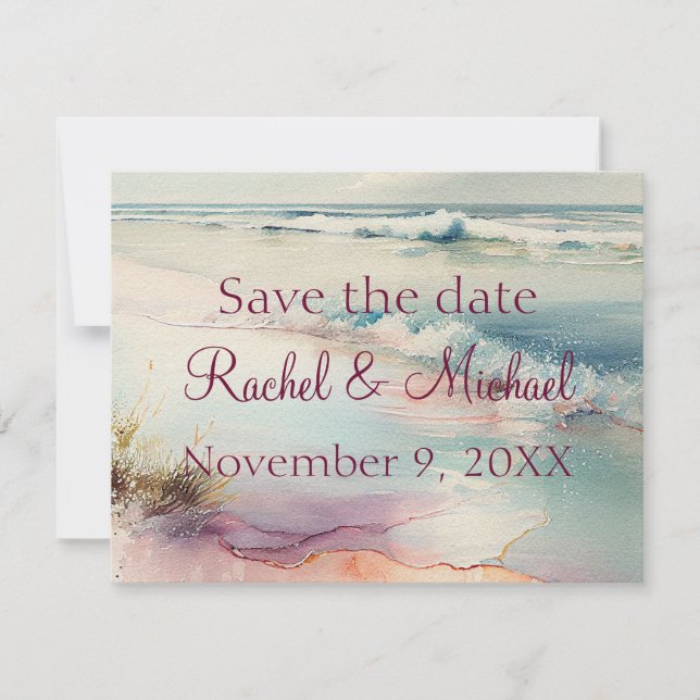 Beautiful Ocean Save the Date (Front)