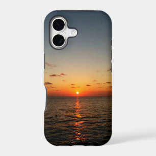 beautiful ocean sunset yellow orange red