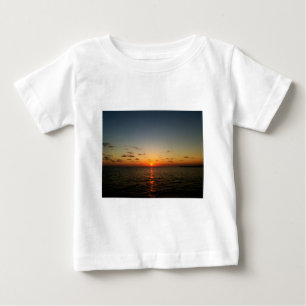 beautiful ocean sunset yellow orange red baby T-Shirt