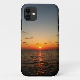 beautiful ocean sunset yellow orange red iPhone 11 case