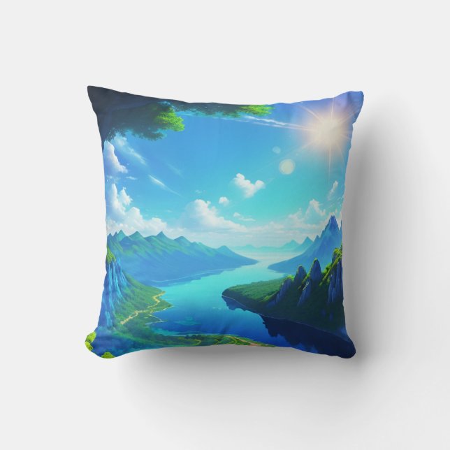 Beautiful Ocean view pillow cushion (Front)