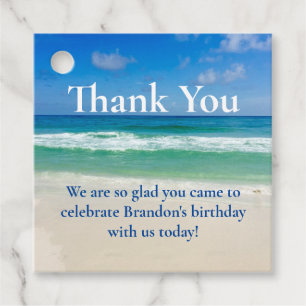Beautiful Ocean Wave Photography Beach Party Favour Tags