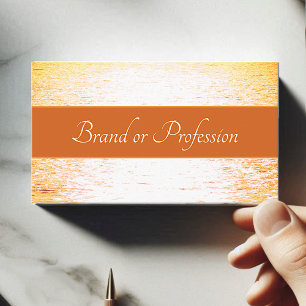 Beautiful Ocean with Elegant Peach Sunset Beauty Business Card
