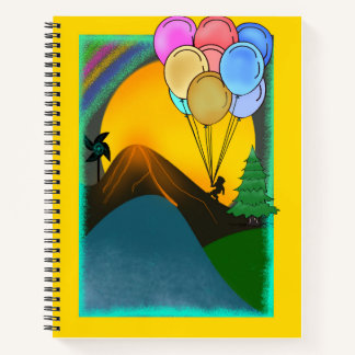 Beautiful of night with colourful notebook