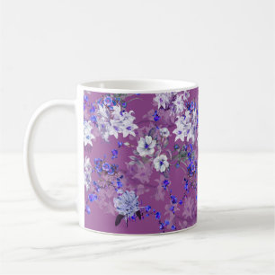 Beautiful Oil Painted Flowers and Branches Tiny Fl Coffee Mug