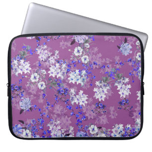 Beautiful Oil Painted Flowers and Branches Tiny Fl Laptop Sleeve