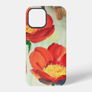 Beautiful oil painted picture with artist equipmen iPhone 12 case
