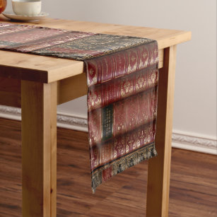 Beautiful Old Book Spines (Rose & Gold) Short Table Runner