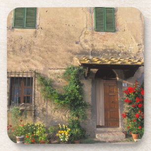 Beautiful old home with flowers at San Gimignano Coaster