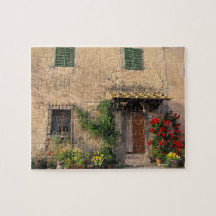 Beautiful old home with flowers at San Gimignano Jigsaw Puzzle