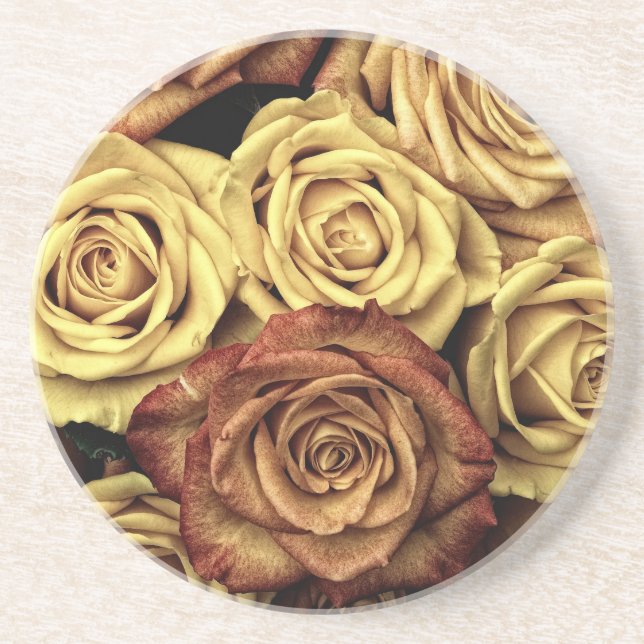 Beautiful Old Roses Coaster (Front)