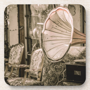 Beautiful Old Style Antique Phonograph Coaster