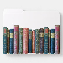 Beautiful old vintage book spines file folders