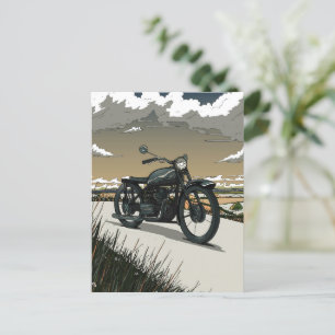 Beautiful Old Vintage Motorcycle Postcard