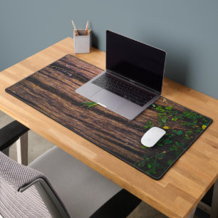 beautiful old wood desk mat