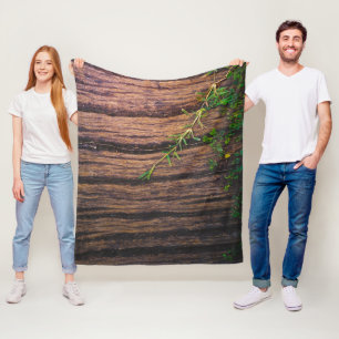 beautiful old wood fleece blanket