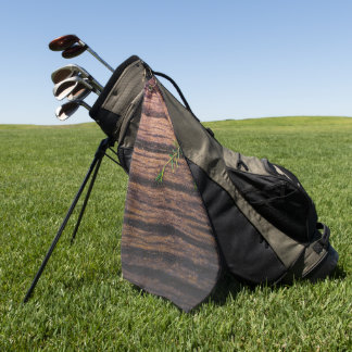 beautiful old wood golf towel