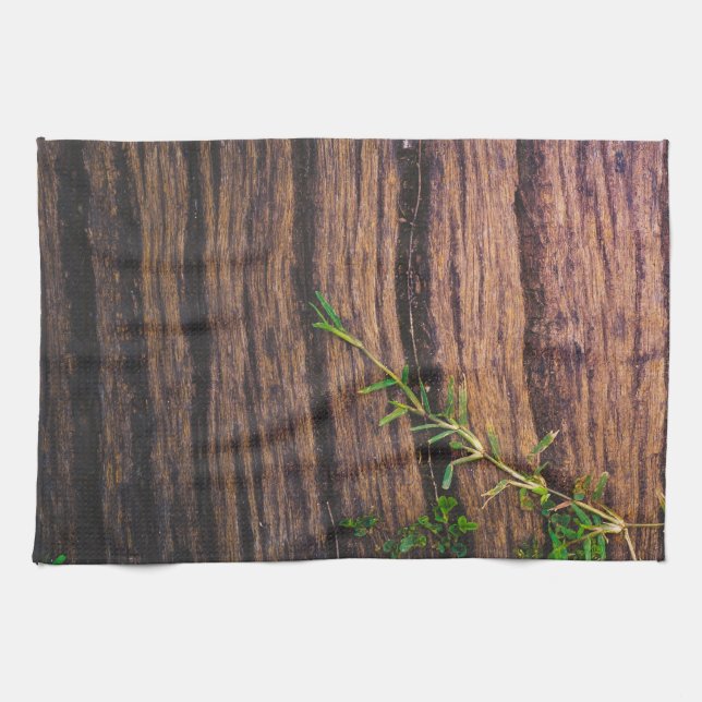 beautiful old wood tea towel (Horizontal)