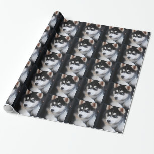 Beautiful One Blue Eye Siberian Husky 2 Wrapping Paper