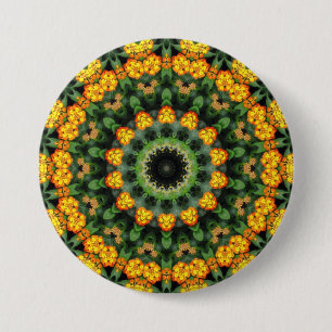 Beautiful Orange and Yellow Lantana Kaleidoscope 2 7.5 Cm Round Badge