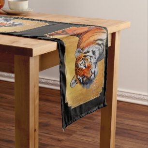 Beautiful Orange Bengal Tiger Medium Table Runner