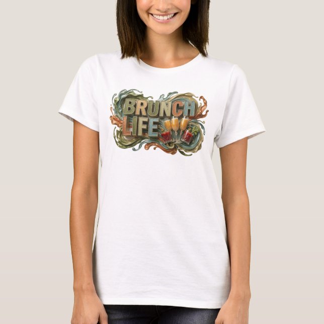 Beautiful Orange BRUNCH LIFE Tee (Front)