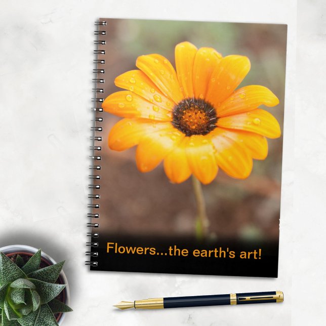 Beautiful Orange Daisy Flower The Earth's Art Notebook (Creator Uploaded)